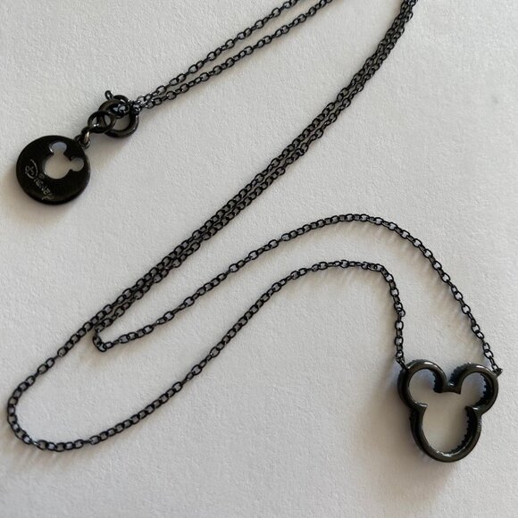 Mickey Mouse 90th Anniversary Black Diamond Necklace - Zales - Picture 2 of 5